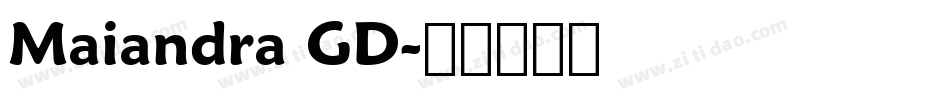 Maiandra GD字体转换